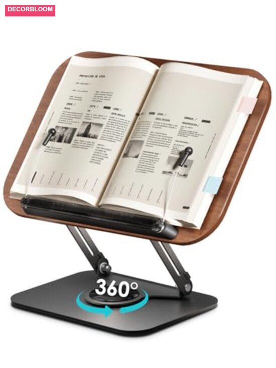 Other - Foldable Book Stand 360 Rotating Adjustable Height Portable Reading Holder